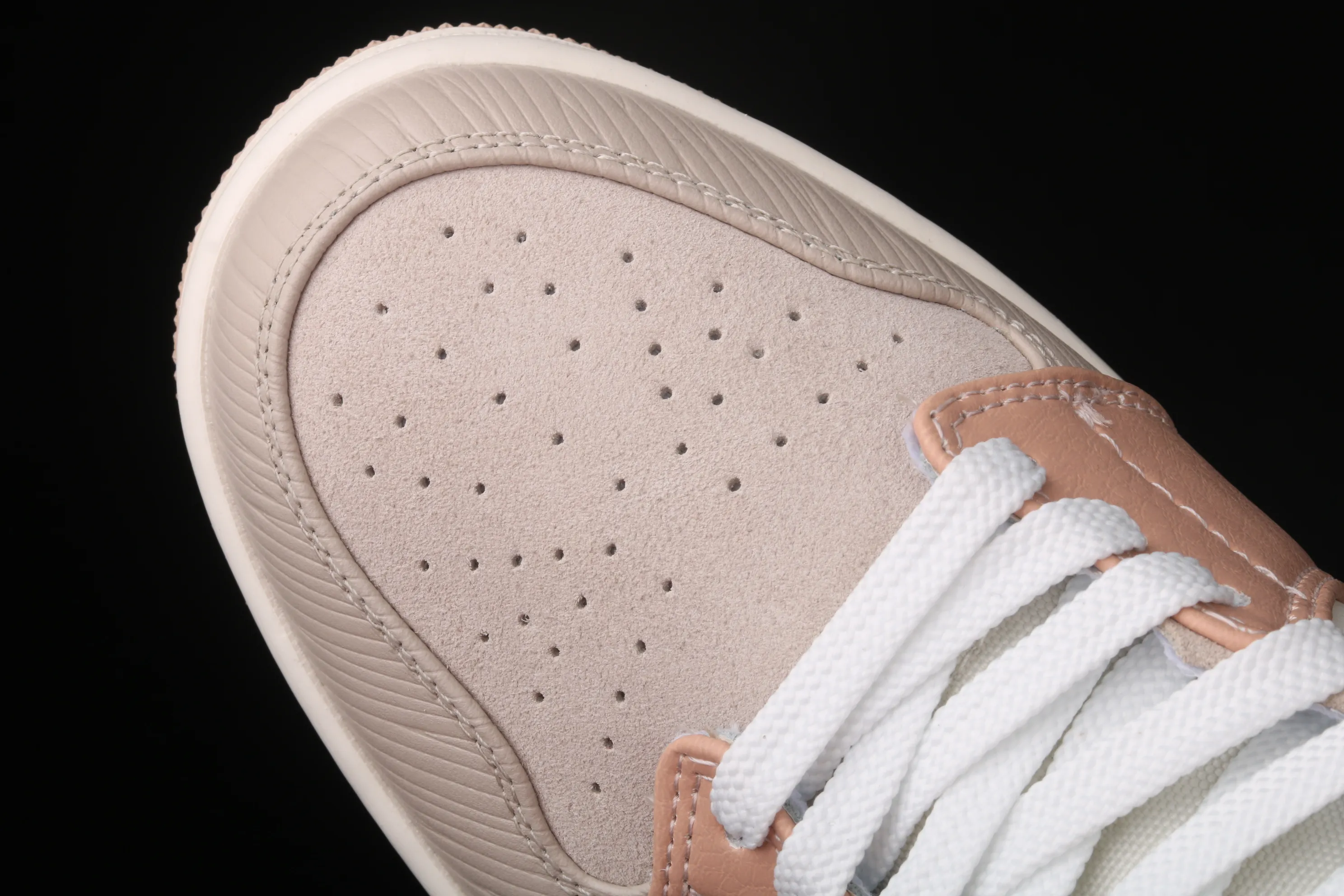 All categories Air Jordan Jordan series basketball shoes Air Jordan 1 Mid Air Jordan 1 Mid AJ1 Joe 1 Khaki Milan light gray beige stitching milky white mid-top CV3044-100